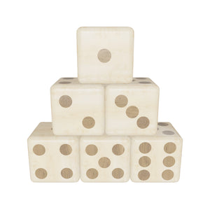Giant Wooden Dice (Burned Pips)