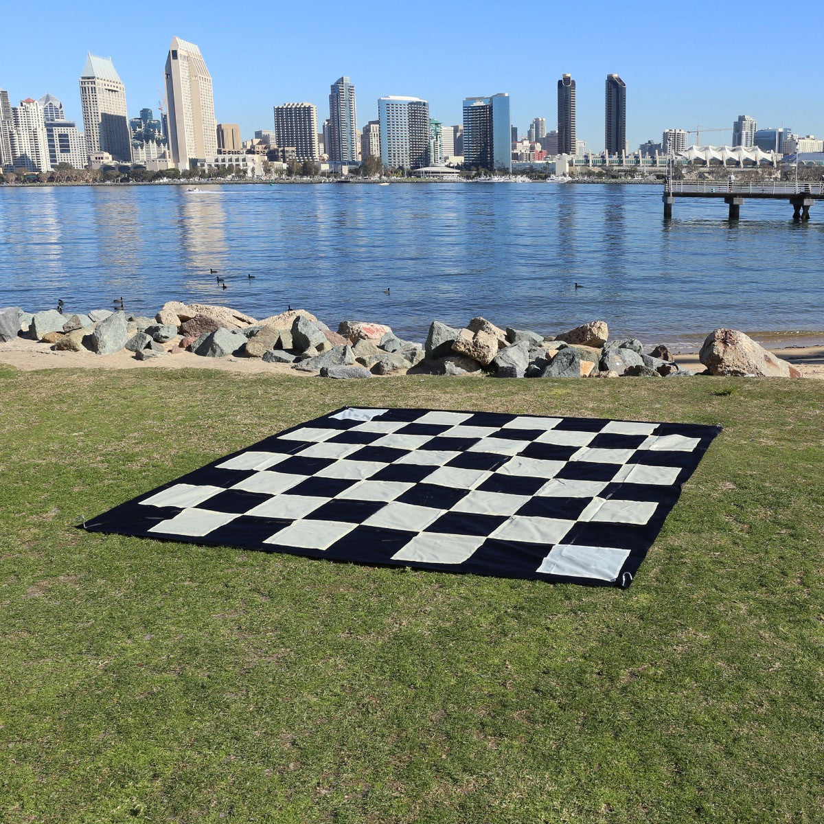 Giant Chess &amp; Checkers Nylon Mat (8&#39;10&quot; x 8&#39;10&quot;)