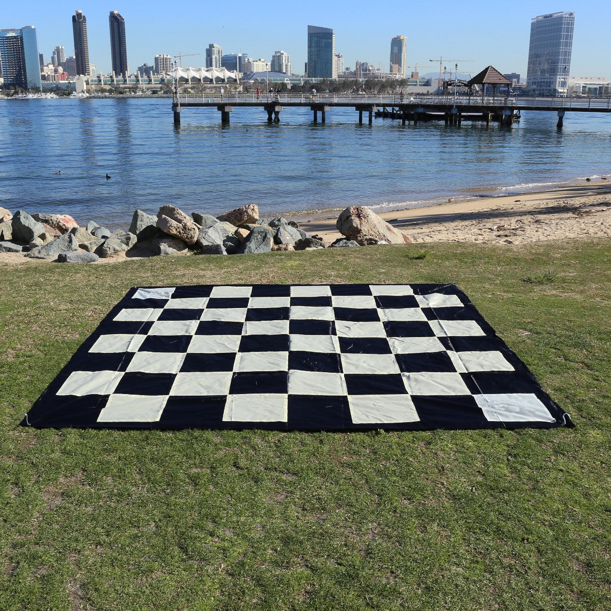 Giant Chess &amp; Checkers Nylon Mat (8&#39;10&quot; x 8&#39;10&quot;)