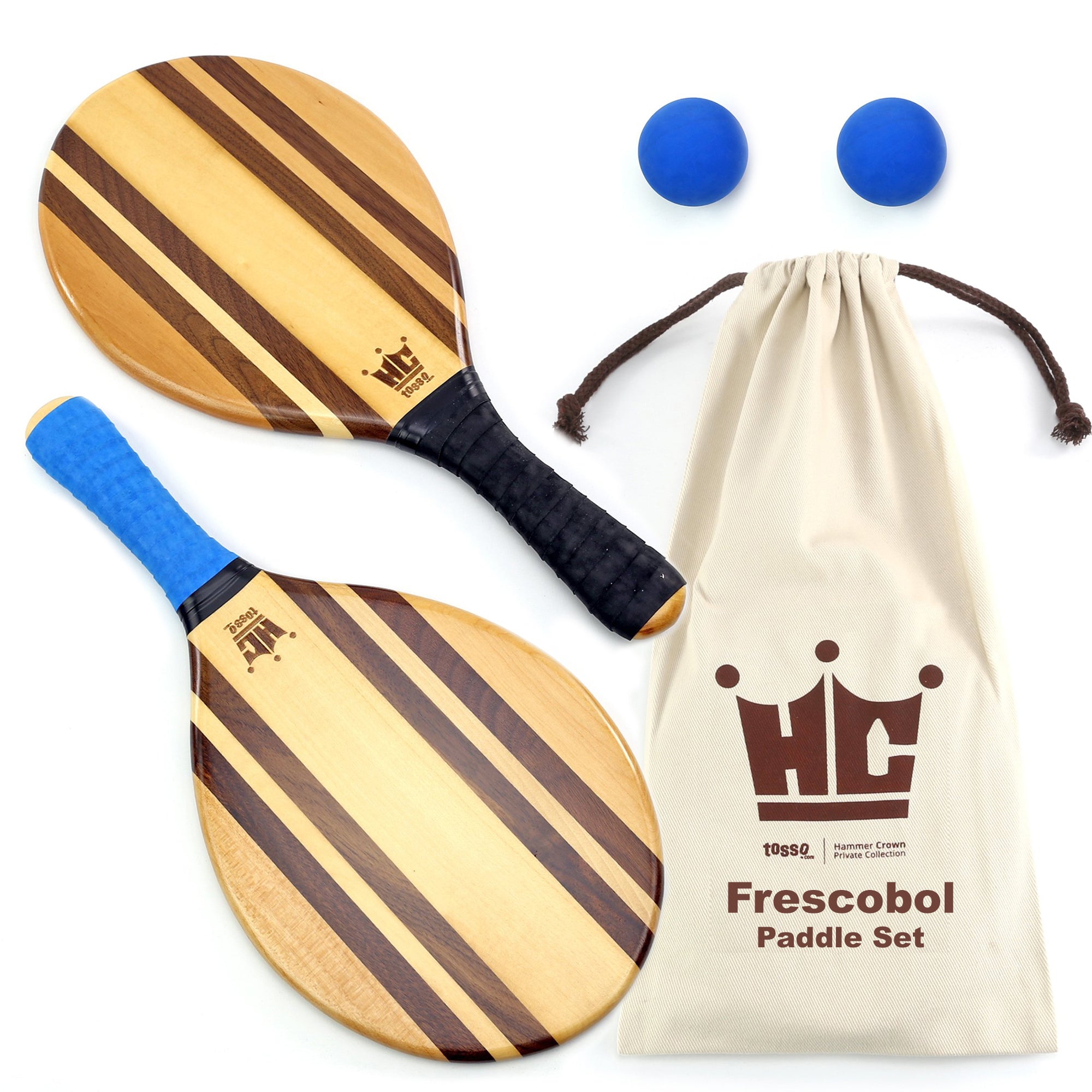 Hammer Crown Frescobol Paddle Ball Set (Beach Stripes)