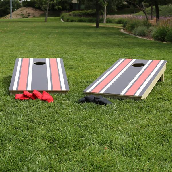 Premium Cornhole Game (Custom Team Colors Stripes)