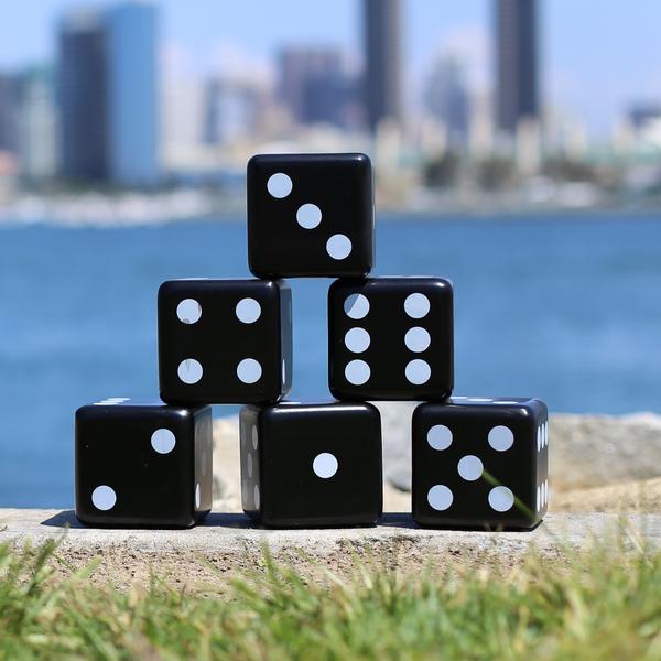 Giant Wooden Dice (Black & White)