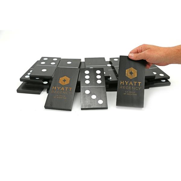 Personalized Giant Black Dominoes