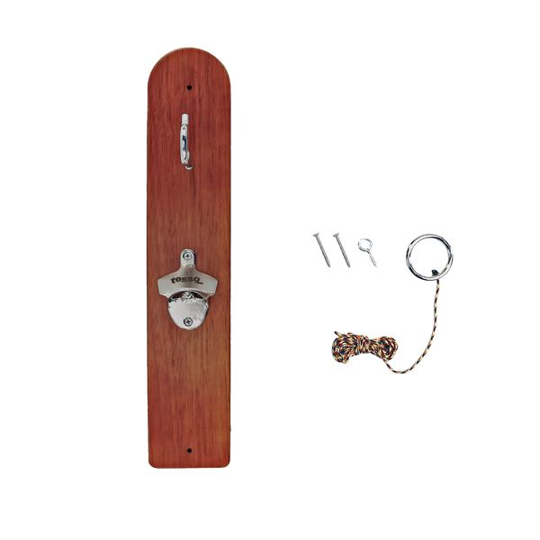 Hook and Ring Game with Bottle Opener and Magnetic Bottle Cap Catch