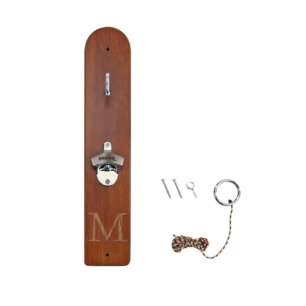 Personalized Hook and Ring Game with Bottle Opener and Magnetic Bottle Cap Catch